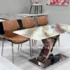 Combo Bàn Ăn Đá Vi Tinh Thể Và 6 Ghế Saddle Không Tay Vịn 4 Combo Bàn Ăn Đá Vi Tinh Thể Và 6 Ghế Saddle Không Tay Vịn
