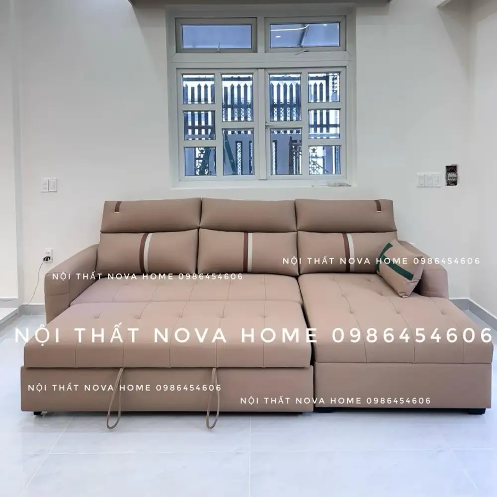 Sofa Giường Kéo Da Bò Thông Minh 1 Sofa Giường Kéo Da Bò Thông Minh