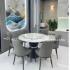 BAMT01 – Bàn Tròn Mặt Đá Có Mâm Xoay