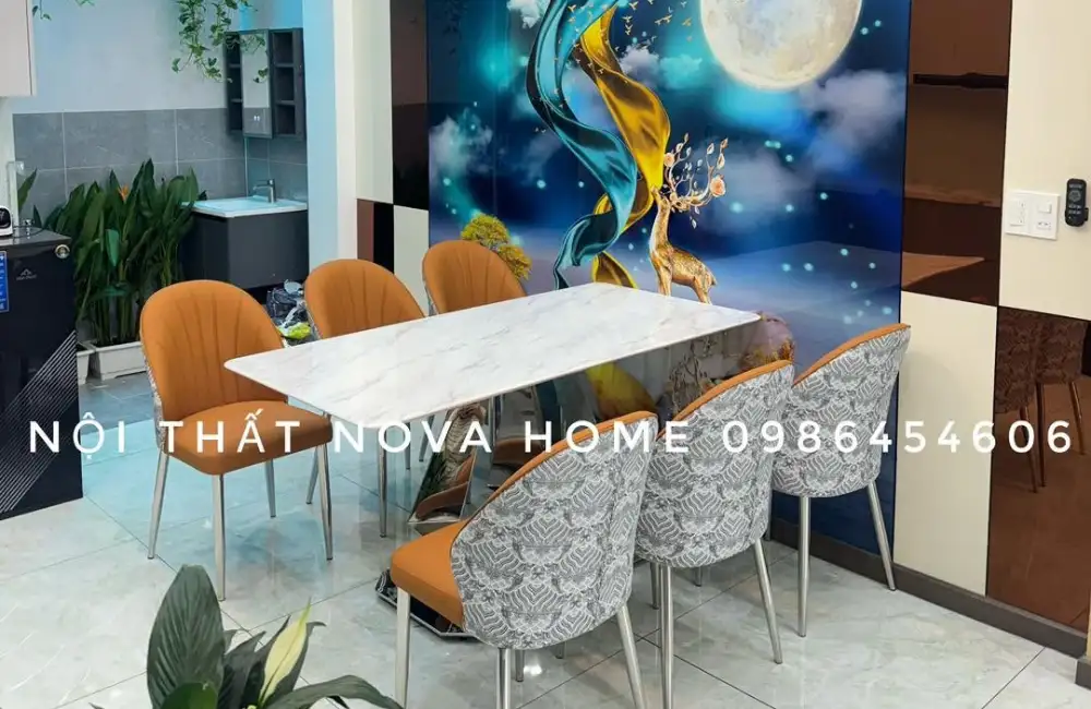 GACC07 Ghế Ăn Sò Phối Hoa Văn